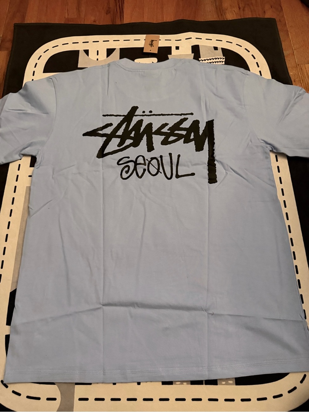 Stussy Seoul Logo Tee - Light Blue S/M/L/XL